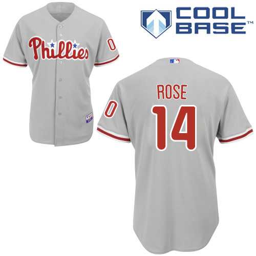 Youth Philadelphia Phillies #14 Pete Rose Grey Cool Base Stitched MLB Jersey