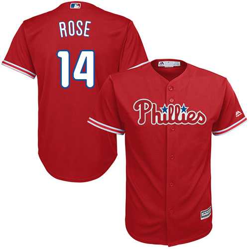 Youth Philadelphia Phillies #14 Pete Rose Red Cool Base Stitched MLB Jersey