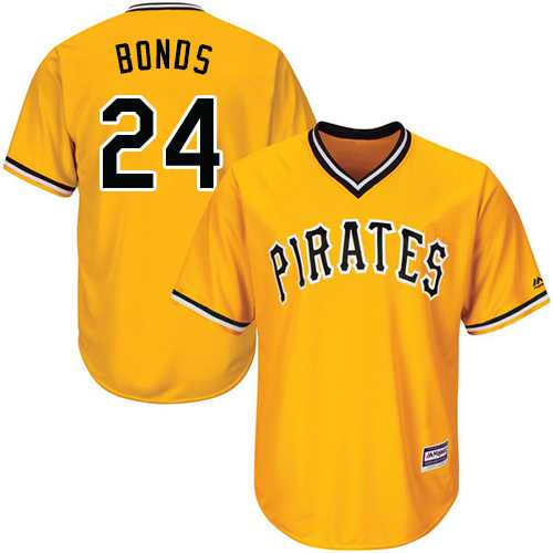 Youth Pittsburgh Pirates #24 Barry Bonds Gold Cool Base Stitched MLB Jersey