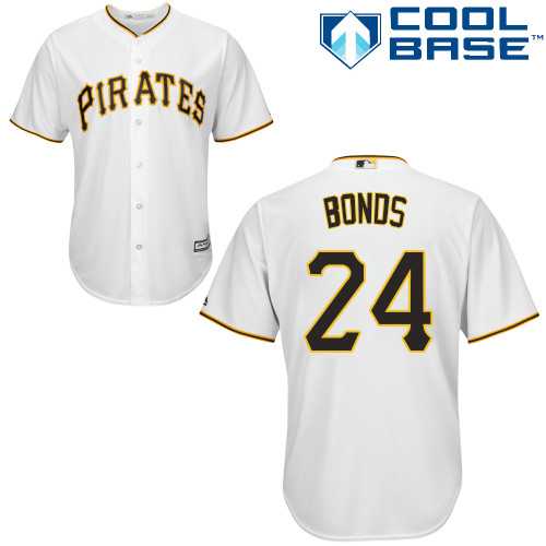 Youth Pittsburgh Pirates #24 Barry Bonds White Cool Base Stitched MLB Jersey