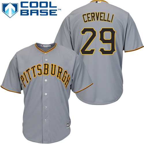 Youth Pittsburgh Pirates #29 Francisco Cervelli Grey Cool Base Stitched MLB Jersey