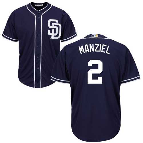 Youth San Diego Padres #2 Johnny Manziel Navy blue Cool Base Stitched MLB Jersey