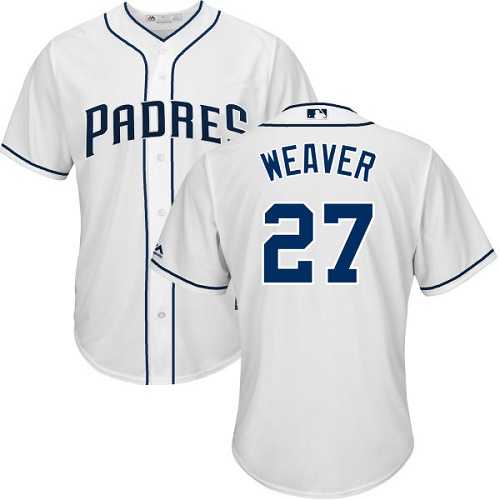 Youth San Diego Padres #27 Jered Weaver White Cool Base Stitched MLB Jersey