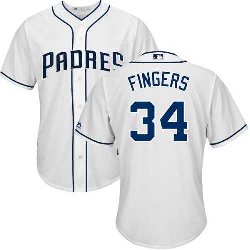 Youth San Diego Padres #34 Rollie Fingers White Cool Base Stitched MLB Jersey