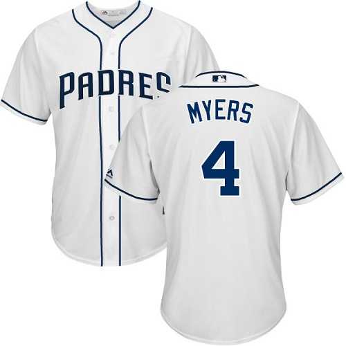 Youth San Diego Padres #4 Wil Myers White Cool Base Stitched MLB Jersey