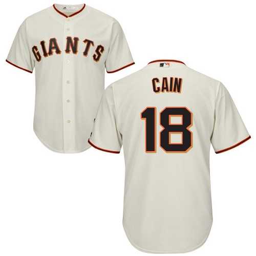 Youth San Francisco Giants #18 Matt Cain Cream Cool Base Stitched MLB Jersey