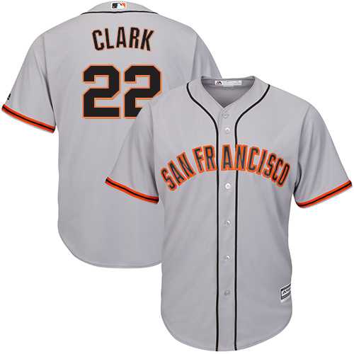 Youth San Francisco Giants #22 Will Clark Grey Road Cool Base Stitched MLB Jersey