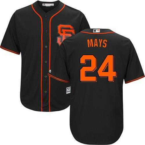 Youth San Francisco Giants #24 Willie Mays Black Alternate Cool Base Stitched MLB Jersey
