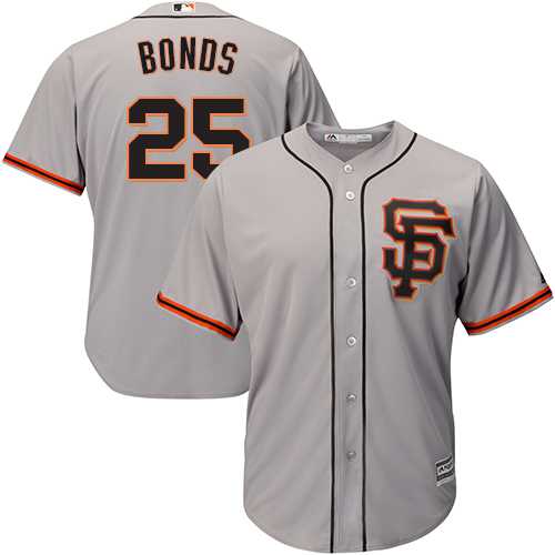 Youth San Francisco Giants #25 Barry Bonds Grey Road 2 Cool Base Stitched MLB Jersey