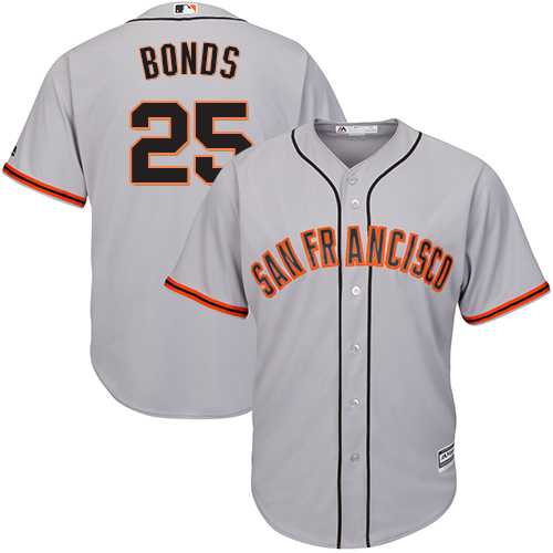 Youth San Francisco Giants #25 Barry Bonds Grey Road Cool Base Stitched MLB Jersey