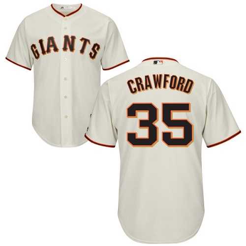 Youth San Francisco Giants #35 Brandon Crawford Cream Cool Base Stitched MLB Jersey