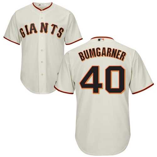 Youth San Francisco Giants #40 Madison Bumgarner Cream Stitched MLB Jersey