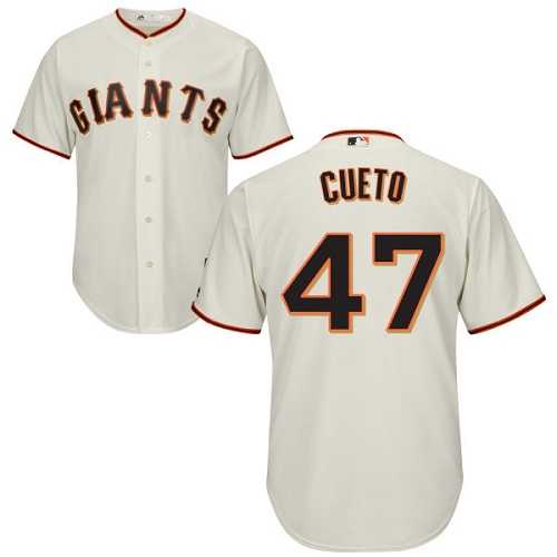 Youth San Francisco Giants #47 Johnny Cueto Cream Cool Base Stitched MLB Jersey