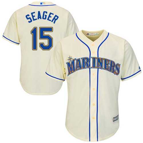 Youth Seattle Mariners #15 Kyle Seager Cream Cool Base Stitched MLB Jersey Youth Seattle Mariners #15 Kyle Seager Cream Cool Base Stitched MLB Jersey