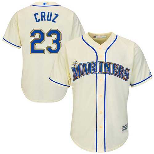 Youth Seattle Mariners #23 Nelson Cruz Cream Cool Base Stitched MLB Jersey