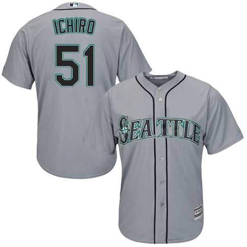 Youth Seattle Mariners #51 Ichiro Suzuki Grey Cool Base Stitched MLB Jersey