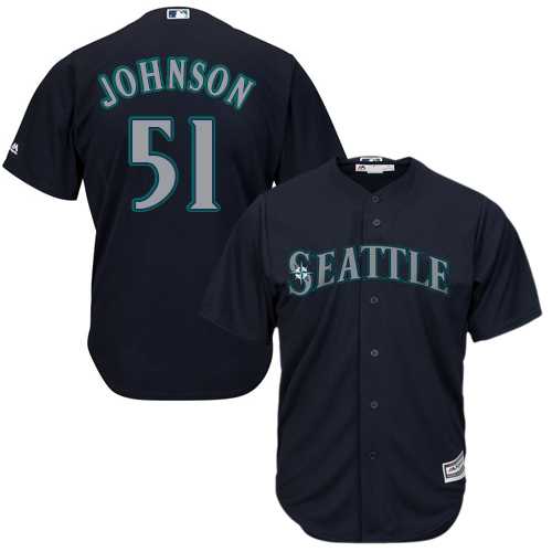 Youth Seattle Mariners #51 Randy Johnson Navy Blue Cool Base Stitched MLB Jersey