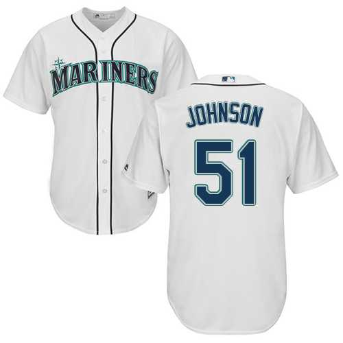 Youth Seattle Mariners #51 Randy Johnson White Cool Base Stitched MLB Jersey