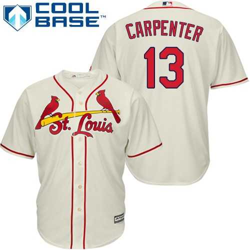 Youth St.Louis Cardinals #13 Matt Carpenter Cream Cool Base Stitched MLB Jersey
