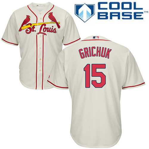 Youth St.Louis Cardinals #15 Randal Grichuk Cream Cool Base Stitched MLB Jersey