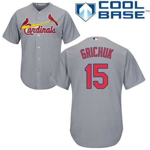 Youth St.Louis Cardinals #15 Randal Grichuk Grey Cool Base Stitched MLB Jersey