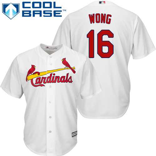 Youth St.Louis Cardinals #16 Kolten Wong White Cool Base Stitched MLB Jersey