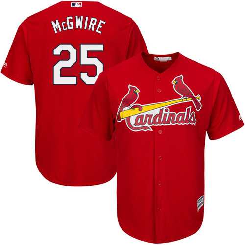 Youth St.Louis Cardinals #25 Mark McGwire Red Cool Base Stitched MLB Jersey