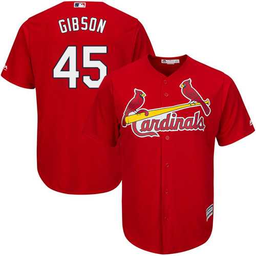 Youth St.Louis Cardinals #45 Bob Gibson Red Cool Base Stitched MLB Jersey