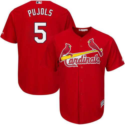 Youth St.Louis Cardinals #5 Albert Pujols Red Cool Base Stitched MLB Jersey