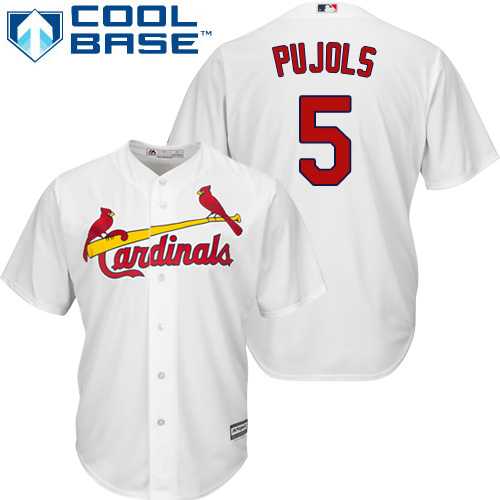 Youth St.Louis Cardinals #5 Albert Pujols White Cool Base Stitched MLB Jersey