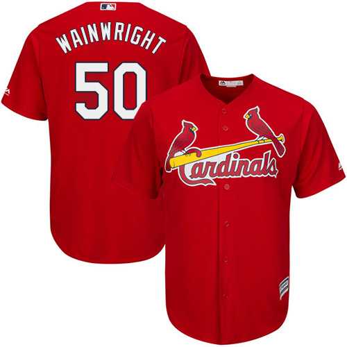 Youth St.Louis Cardinals #50 Adam Wainwright Red Cool Base Stitched MLB Jersey