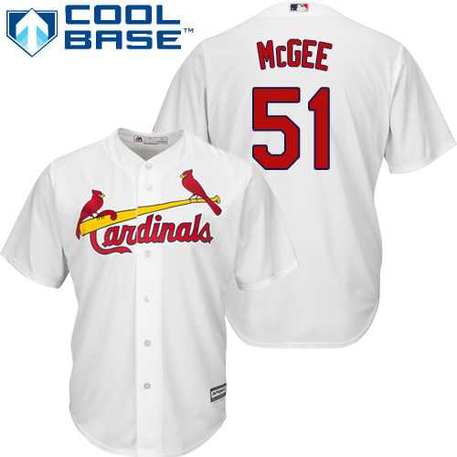 Youth St.Louis Cardinals #51 Willie McGee White Cool Base Stitched MLB Jersey