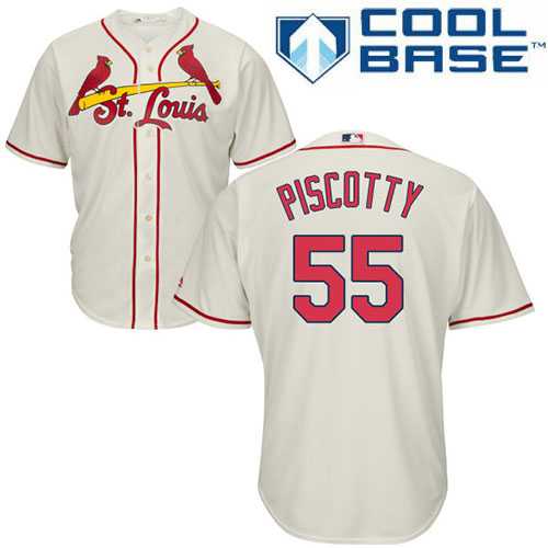 Youth St.Louis Cardinals #55 Stephen Piscotty Cream Cool Base Stitched MLB Jersey