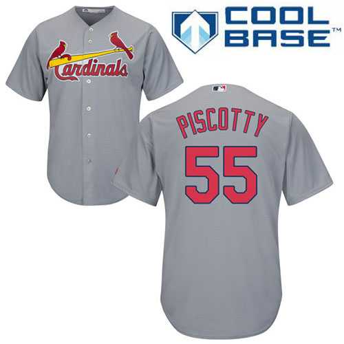 Youth St.Louis Cardinals #55 Stephen Piscotty Grey Cool Base Stitched MLB Jersey