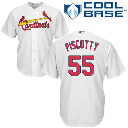 Youth St.Louis Cardinals #55 Stephen Piscotty White Cool Base Stitched MLB Jersey