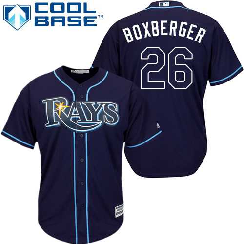 Youth Tampa Bay Rays #26 Brad Boxberger Dark Blue Cool Base Stitched MLB Jersey
