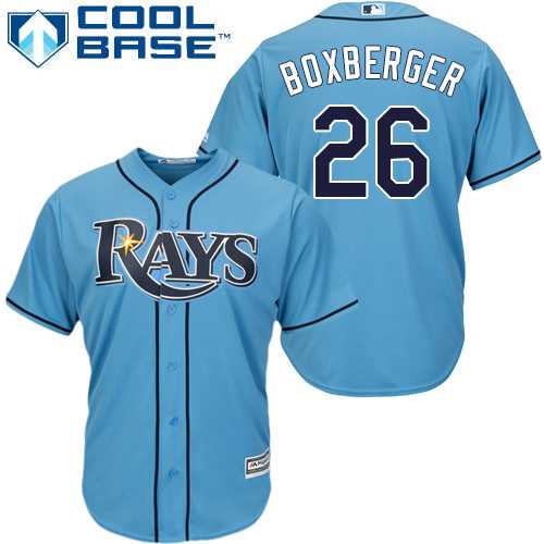 Youth Tampa Bay Rays #26 Brad Boxberger Light Blue Cool Base Stitched MLB Jersey