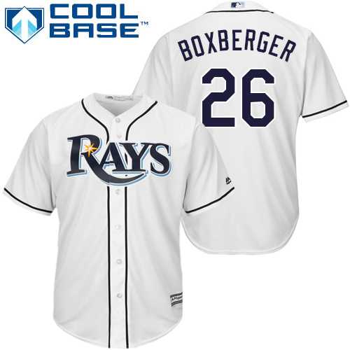 Youth Tampa Bay Rays #26 Brad Boxberger White Cool Base Stitched MLB Jersey