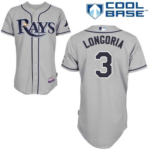 Youth Tampa Bay Rays #3 Evan Longoria Grey Cool Base Stitched MLB Jersey