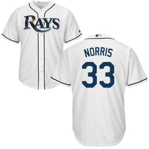 Youth Tampa Bay Rays #33 Derek Norris White Cool Base Stitched MLB Jersey