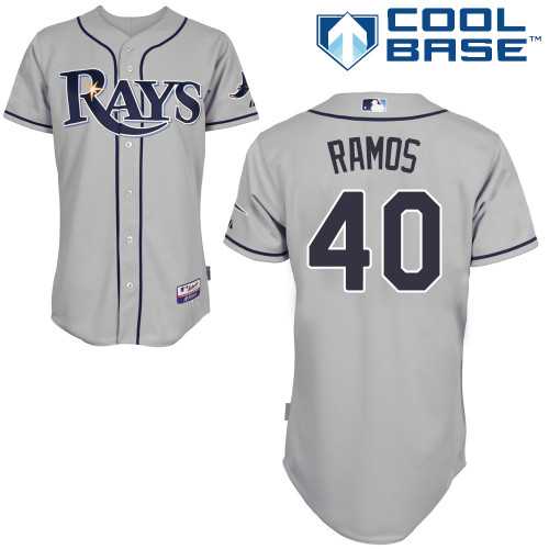 Youth Tampa Bay Rays #40 Wilson Ramos Grey Cool Base Stitched MLB Jersey
