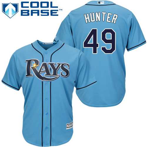 Youth Tampa Bay Rays #49 Tommy Hunter Light Blue Cool Base Stitched MLB Jersey