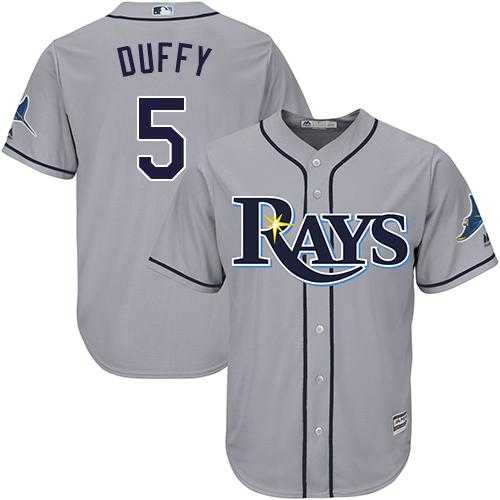 Youth Tampa Bay Rays #5 Matt Duffy Grey Cool Base Stitched MLB Jersey Youth Tampa Bay Rays #5 Matt Duffy Grey Cool Base Stitched MLB Jersey