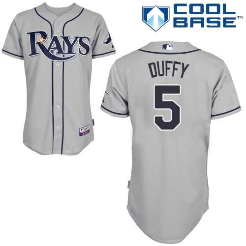 Youth Tampa Bay Rays #5 Matt Duffy Grey Cool Base Stitched MLB Jersey