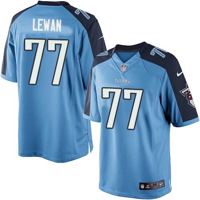 Youth Tennessee Titans #77 Taylor Lewan Light Blue NFL Jersey