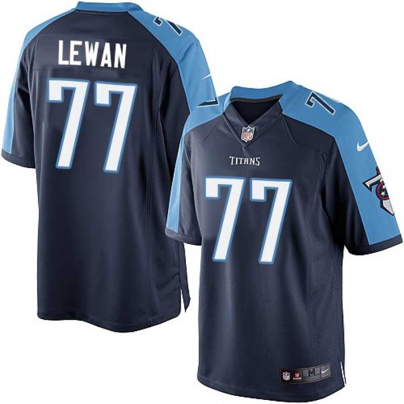 Youth Tennessee Titans #77 Taylor Lewan Navy Blue NFL Jersey