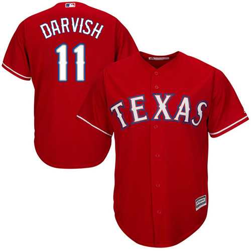 Youth Texas Rangers #11 Yu Darvish Red Cool Base Stitched MLB Jersey