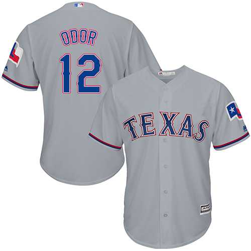 Youth Texas Rangers #12 Rougned Odor Grey Cool Base Stitched MLB Jersey