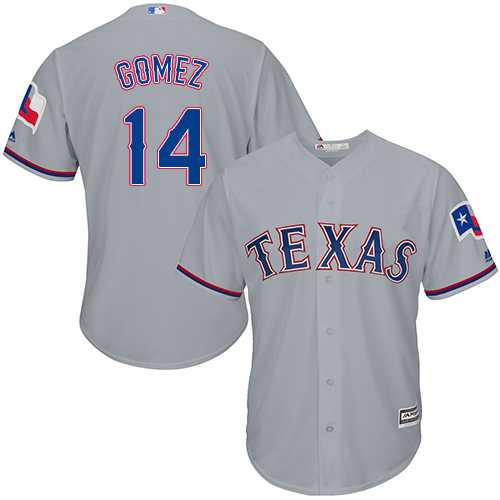 Youth Texas Rangers #14 Carlos Gomez Grey Cool Base Stitched MLB Jersey