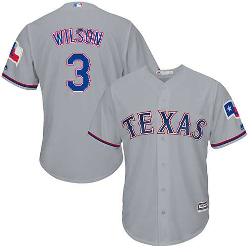 Youth Texas Rangers #3 Russell Wilson Grey Cool Base Stitched MLB Jersey Youth Texas Rangers #3 Russell Wilson Grey Cool Base Stitched MLB Jersey